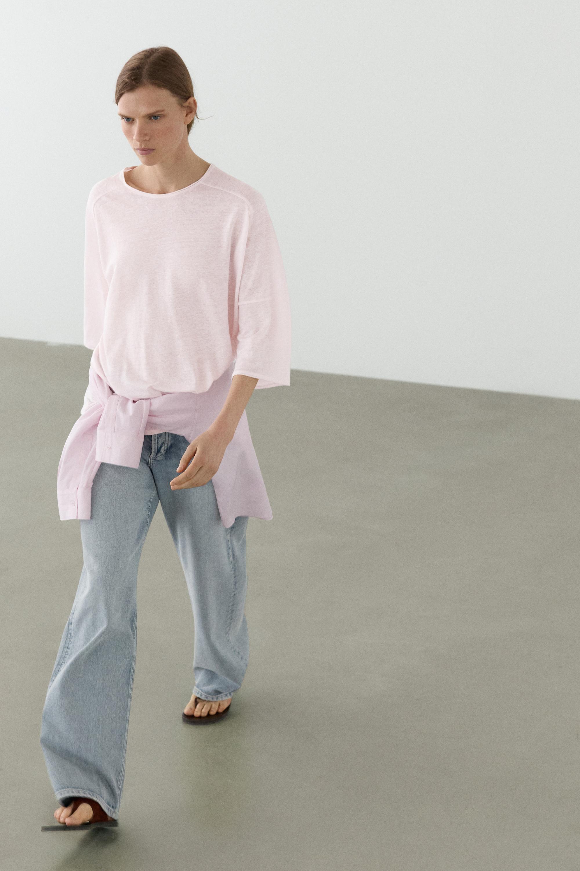 Linen blend T-shirt